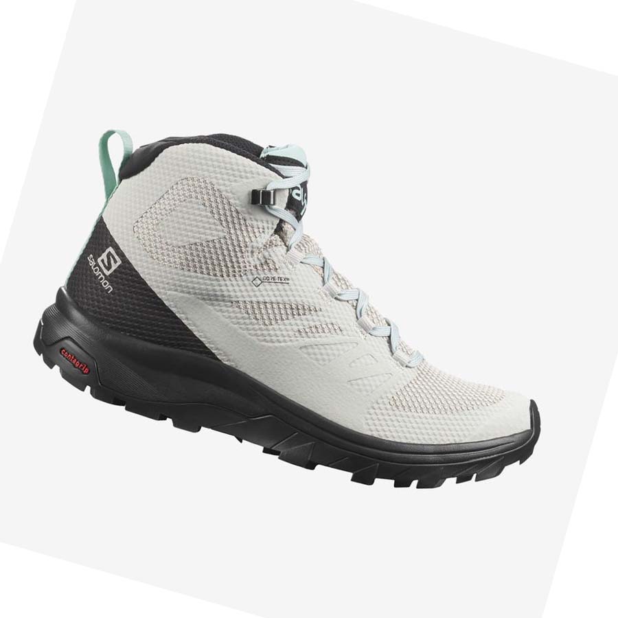 Salomon WoOUTLINE MID GORE-TEX Túracipő Női Bézs | HU 2835NWY